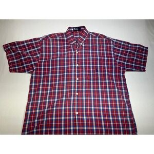 Polo‎ Ralph Lauren Lightweight Plaid Button Up Short Sleeve Casual Shirt Mens XL